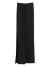 Jacquemus Floor-length Black Skirt With Subtle Side Slit In Black