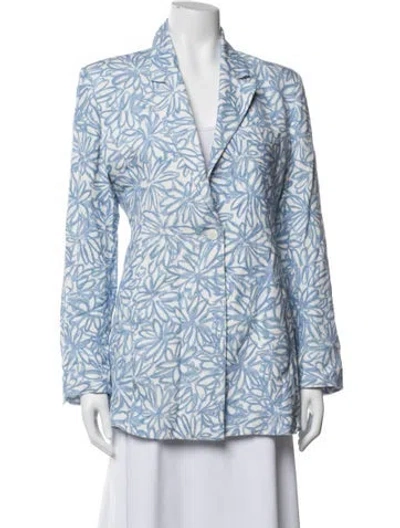 Pre-owned Jacquemus Floral Print Blazer In Blue