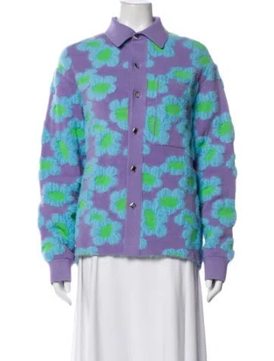 Pre-owned Jacquemus Floral Print Jacket In Purple