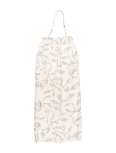 Pre-owned Jacquemus Floral Print Long Skirt In Neutrals