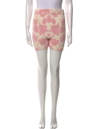 Pre-owned Jacquemus Floral Print Mini Shorts W/ Tags In Neutral