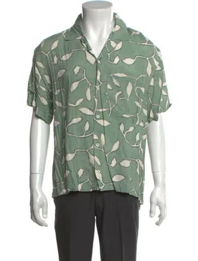 Pre-owned Jacquemus Floral Print Short Sleeve Shirt In Green