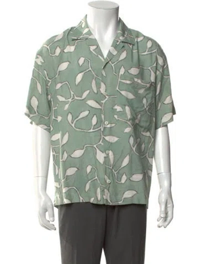 Pre-owned Jacquemus Floral Print Short Sleeve Shirt In Green
