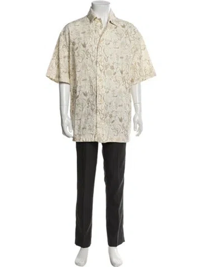 Pre-owned Jacquemus Floral Print Short Sleeve Shirt In Neutral