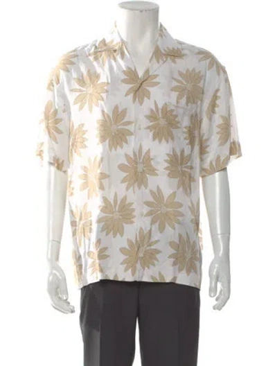 Pre-owned Jacquemus Floral Print Short Sleeve Shirt In Neutral