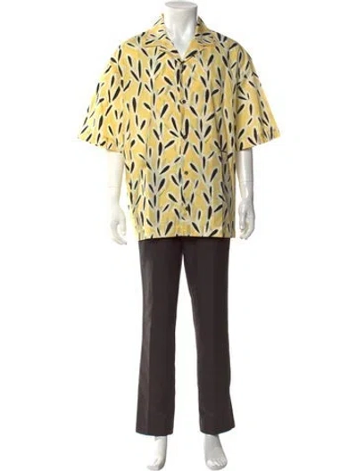 Pre-owned Jacquemus Floral Print Short Sleeve Shirt W/ Tags In Yellow