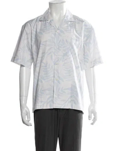 Pre-owned Jacquemus Floral Print Short Sleeve Shirt In White
