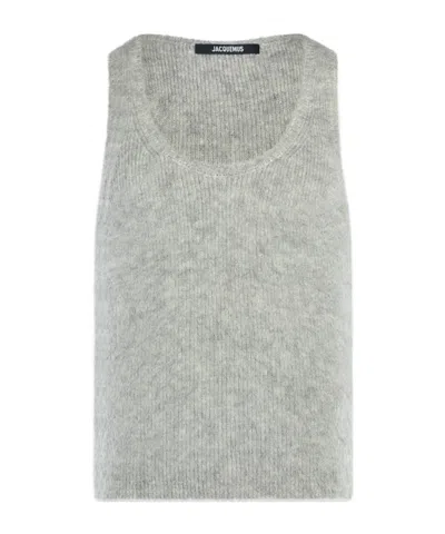 Jacquemus Fluffy Knitted Vest In Multicolor