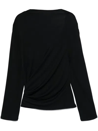 Jacquemus Fluid Jersey Crêpe Top In Black  