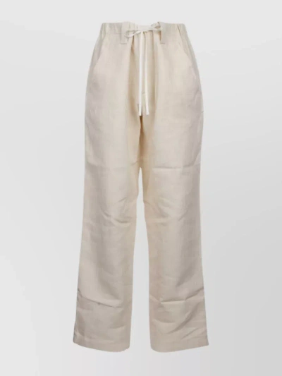 Jacquemus Fluid Wide-leg Trousers With A Relaxed Fit In Cream