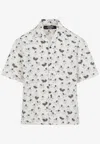Jacquemus Floral-print Shirt With Short Sleeves In White