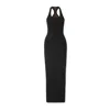 Jacquemus Form-fitting Black Maxi Dress With Cut-out Details
