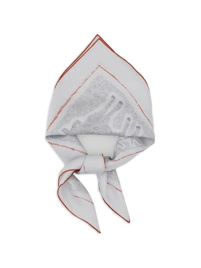 Jacquemus Foulard Le Paysan In Seta Grigio  In Gray