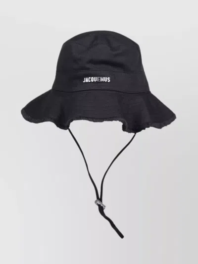 Jacquemus Frayed Brim Artichaut Hat In Gray