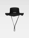 Jacquemus Le Bob Artichaut Raised Logo Bucket Hat In Black