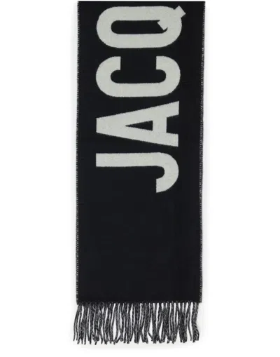 Jacquemus Brushed Finish Fringe Detailing Wraparound Scarf In Blue