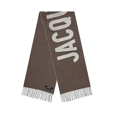 Pre-owned Jacquemus Fringe Logo Scarf 'multicolor/brown'