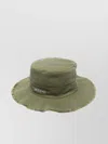 Jacquemus Fringed Edge Silver Hat In Green