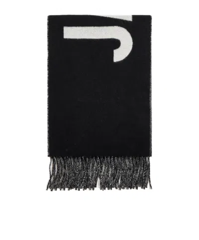 Jacquemus Fringed Scarf In Black