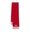 Jacquemus Soft Fringed Scarf For Everyday Wear In Red