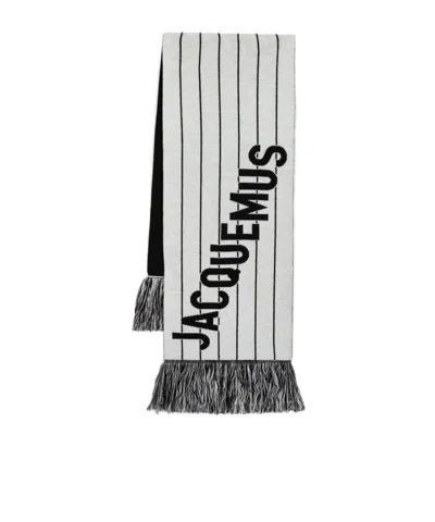 JACQUEMUS JACQUEMUS TWO-TONED FRINGED SCARF