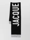 Jacquemus Wool Scarf With Logo In Blue