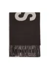 Jacquemus Fringes Wool Scarf In Brown