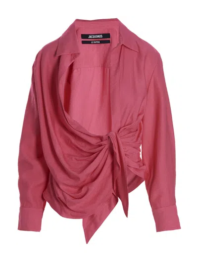 JACQUEMUS FUCHSIA LA CHEMISE BAHIA SHIRT