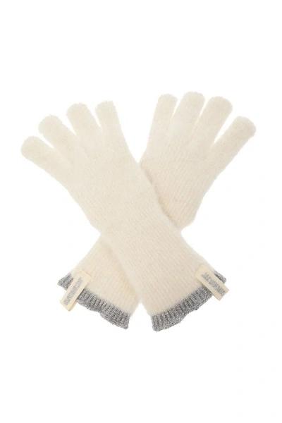 Jacquemus Alpaca Wool-blend Long Gloves In White