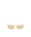 Jacquemus Salon Angular Rectangle Frame Sunglasses In White