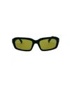 Jacquemus Minimalist Rectangular Sunglasses In Green