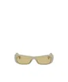 Jacquemus Rectangle Frame Sunglasses In Yellow