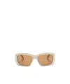Jacquemus Sunglasses With Beige Frame And Brown Lenses In Nude