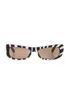 Jacquemus Capri Rectangular Sunglasses In Nude