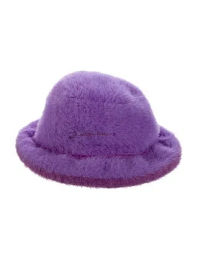 Pre-owned Jacquemus Fur Bucket Hat In Purple