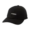 Jacquemus Gadjo Baseball Cap With Logo Plaque In Black
