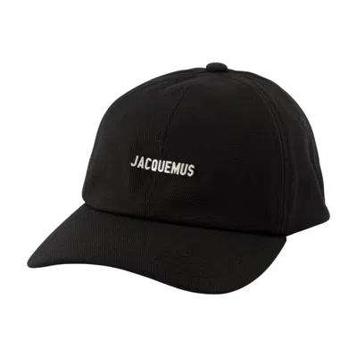 Jacquemus Gadjo Baseball Cap With Logo Plaque In Black