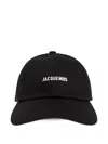 Jacquemus Gadjo Baseball Cap With Logo Plaque In Black