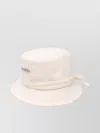 Jacquemus Gadjo Bow Detail Wide Brim Hat In Neutrals