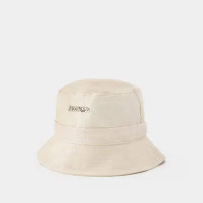 JACQUEMUS GADJO BUCKET HAT - JACQUEMUS -  OFF-WHITE - COTTON