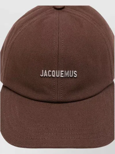 Jacquemus Gadjo Cap With Curved Brim And Eyelet Detailing