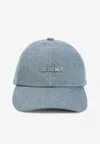 Jacquemus Curved Brim Cap For Everyday Wear In Blue