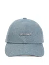 Jacquemus Gadjo Denim Baseball Cap With Logo Plaque