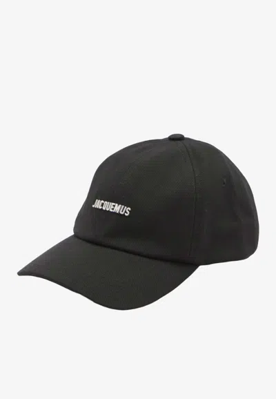 Jacquemus Gadjo Logo Baseball Cap In Black