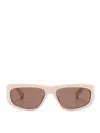 Jacquemus Rectangle-frame Sunglasses In Beige