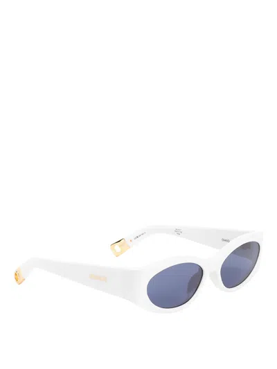 Jacquemus Les Lunettes Ovalo Sunglasses In Neutral