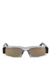 Jacquemus Les Lunettes Altu Rectangular-frame Acetate Sunglasses In Negro