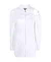 Jacquemus Galliga Cold-shoulder Corset Mini Shirtdress In White