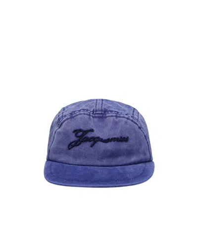 Jacquemus Gardian Logo Baseball Cap In Blue