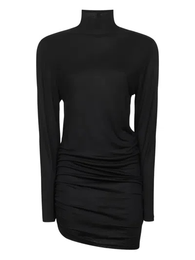 Jacquemus Women Asymmetrical Turtleneck Dress In Black
